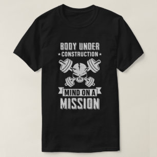T-shirt Corps En Construction Esprit Sur Un Poids De Missi