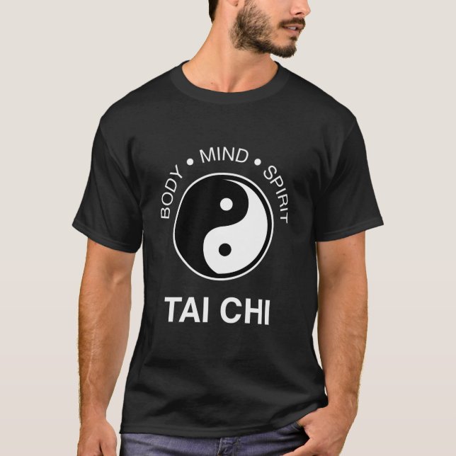 T-shirt Corps Esprit Yin Yang Symbole Tai Chi (Devant)
