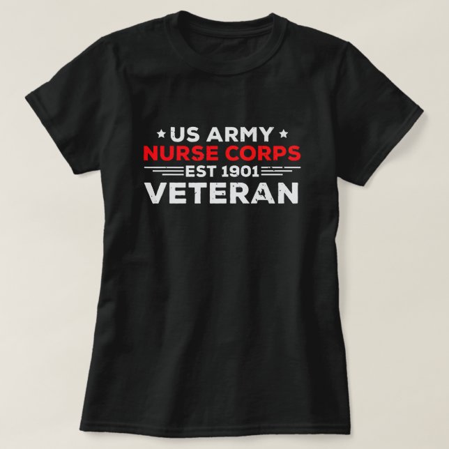 T-shirt Corps infirmier de l'armée américaine Vétéran patr (Design devant)