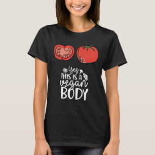 T-shirt Corps végétal avec tomate drôle