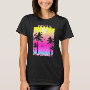 T-shirt Corpus Christi Texas Tx Coucher de soleil Vintage 