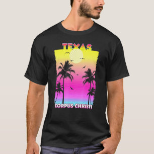T-shirt Corpus Christi Texas Tx Coucher de soleil Vintage 
