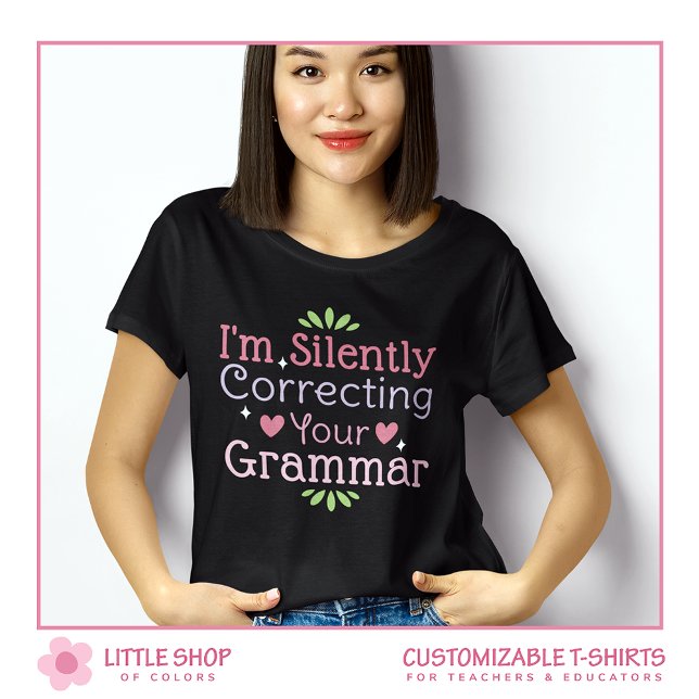 T-shirt Correction de votre grammaire enseignant personnal (Créateur téléchargé)