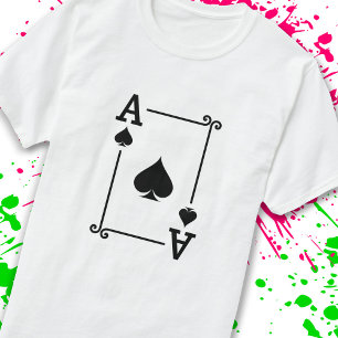 T-shirt Correspondance Ace Spades Convient À Jouer Cartes