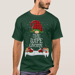 T-shirt Correspondance Buffalo Rouge Plaid La Femme Gnome