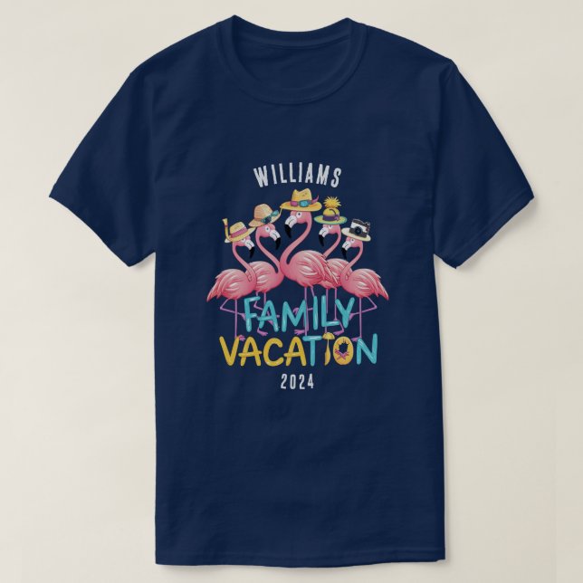 T-shirt Correspondance de groupe de Flamants roses de vaca (Design devant)