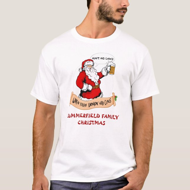T-shirt Correspondance de Noël de réunion familiale (Devant)