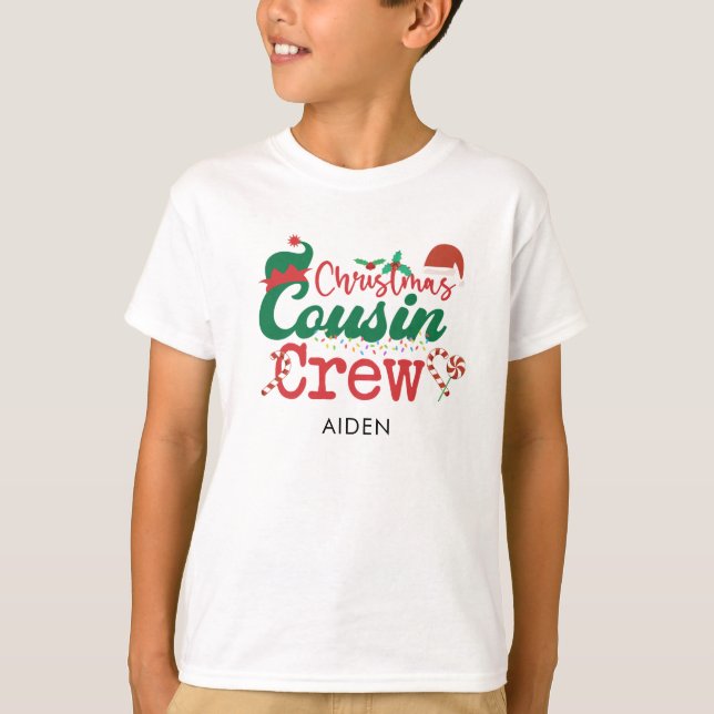 T-shirt Correspondance d'elfe cousin de Noël (Devant)