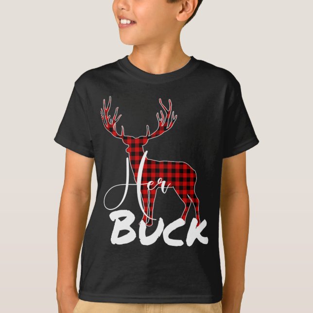 T-shirt Correspondance des couples Pyjama de Noël Buffalo  (Devant)