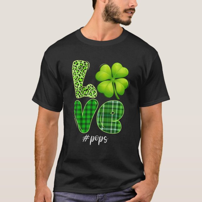 T-shirt Correspondance Famille Love Pops Shamrock Funny Pa (Devant)