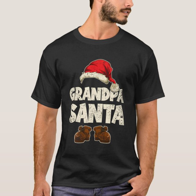 T-shirt Correspondance famille Pyjama Xmas Cadeau Grand-pè (Devant)