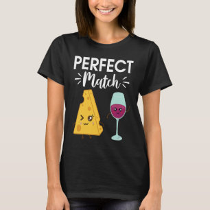 T-shirt Correspondance Parfaite Vin Gouda Et Fromage