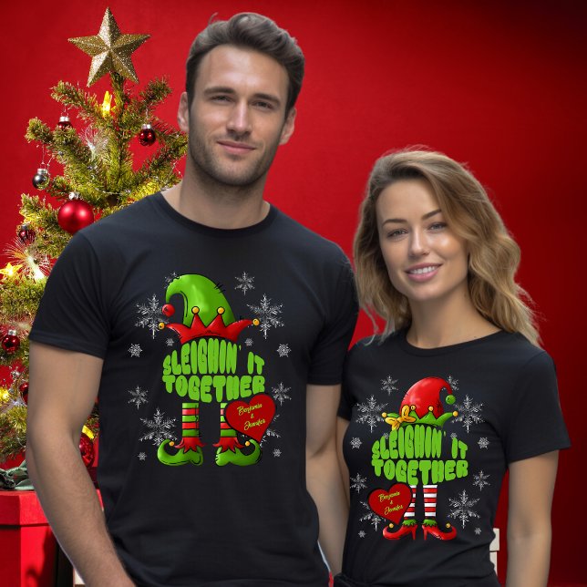 T-shirt Correspondre les noms des elfes de Noël dans le co (Créateur téléchargé)