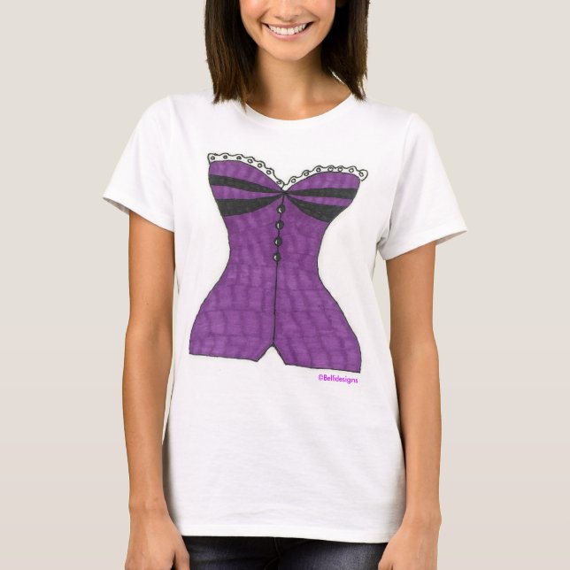 T-shirt Corset pourpre (Devant)