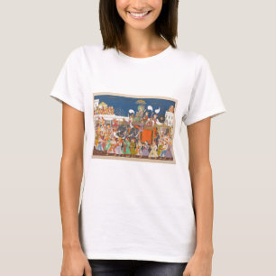 T-SHIRT CORTÈGE ROYAL ANTIQUE D'ÉLÉPHANT DE L'INDE