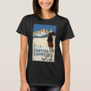 T-shirt Cortina d'Ampezzo, Italie, Alpes de ski de voyage 