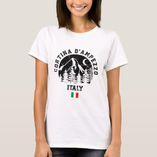 T-shirt Cortina D'ampezzo Italie Alpes Station de ski alpi