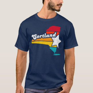 T-shirt Cortland New York Vintage Souvenir déshabillé 2