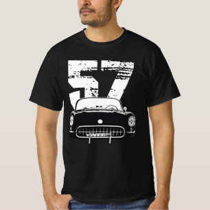 T-shirt Corvette Chevy 1957 avec Silhouette année