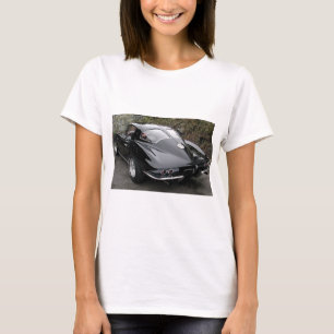 T-shirt Corvette Classique Fenêtre Partagée Noire
