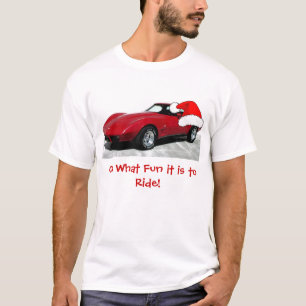 T-shirt Corvette de Noël rouge 1979