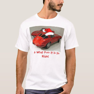 T-shirt Corvette rouge de la fenêtre de partage de Noël