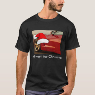 T-shirt Corvette rouge de Noël