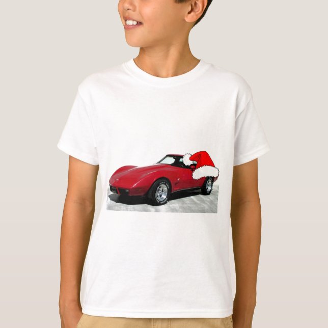 T-shirt Corvette rouge de Noël 1979 (Devant)