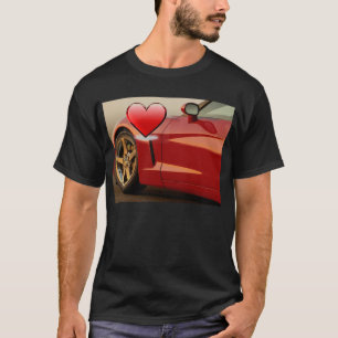 T-shirt Corvette rouge Valentine