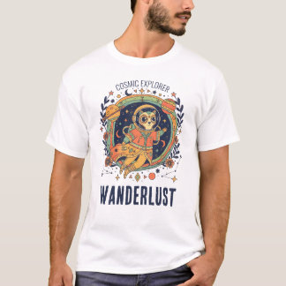 T-shirt Cosmic Cat Astronaut Space Explorer Wanderlust