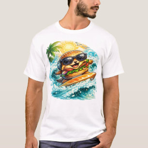 T-Shirt Cosmic Island Burger Drôle de Nourriture