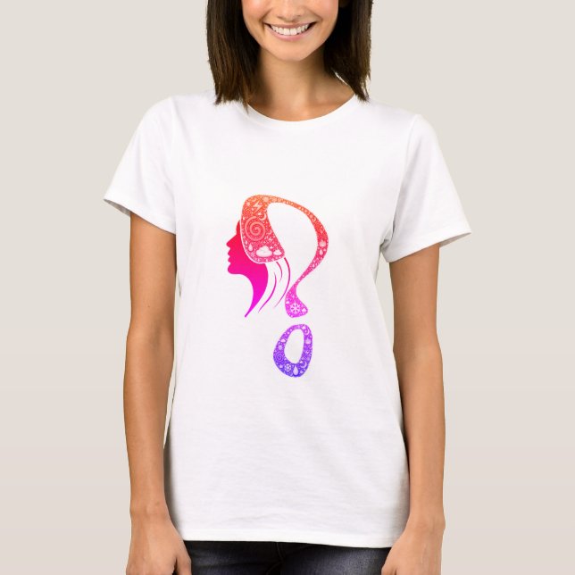 T-shirt Cosmic Queen Question Mark #2 Design (Devant)