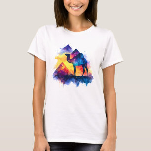 T-shirt Cosmic Starry Nuit Camel égyptien Paysage