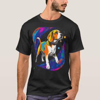 T-shirt Cosmos Pop Artist Beagle Dog Space