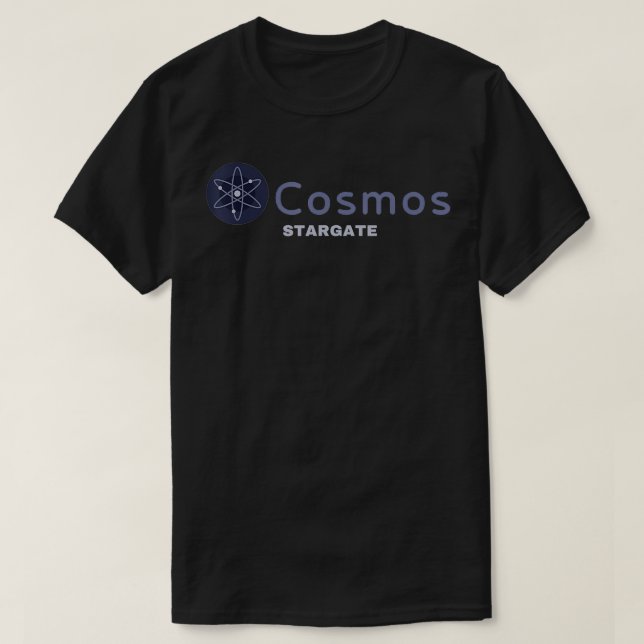 T-shirt Cosmos Stargate ATOM Crypto Cadeau Cryptomonnaie B (Design devant)