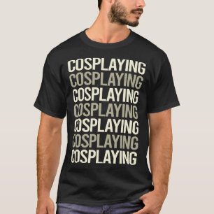 T-shirt Cosplay Cosplay Texte Blanc