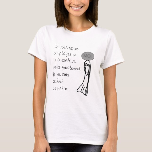T-shirt Cosplay Princesse Leia (Devant)