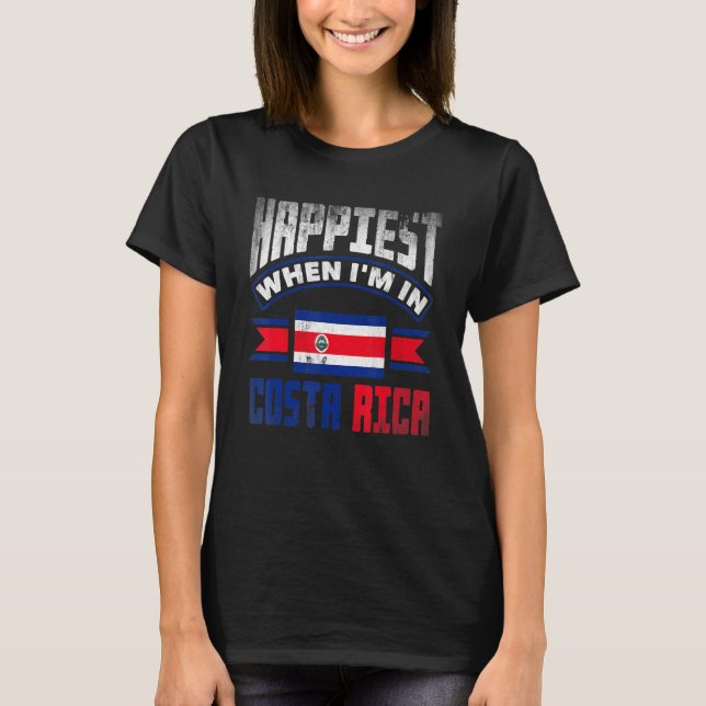 T-shirt Costa Rica Costa Rica Costa Rica Drapeau Le Plus H (Devant)