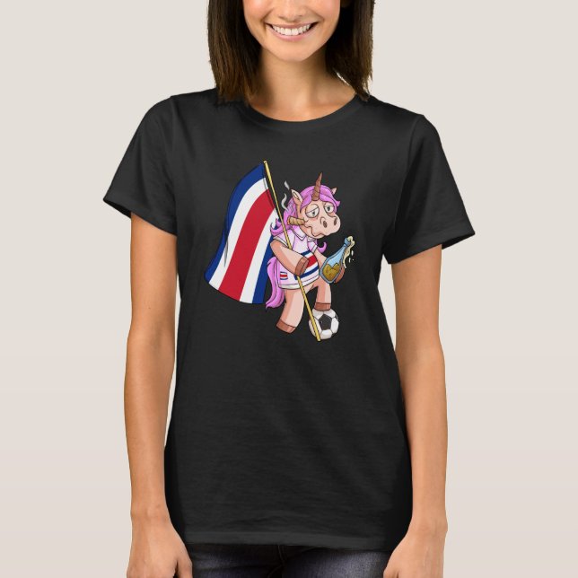 T-shirt Costa Rica Party Unicorn (Devant)