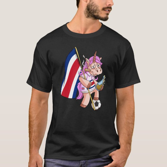T-shirt Costa Rica Party Unicorn (Devant)