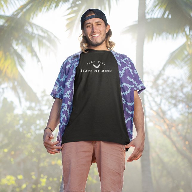 T-shirt Costa Rica Pura Vida État d'esprit Souvenir (Costa Rica Pura Vida State of Mind Souvenir T-Shirt)