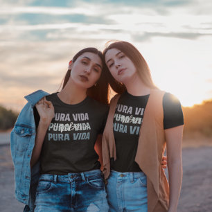 T-shirt Costa Rica Pura Vida Vibes Souvenir féminin