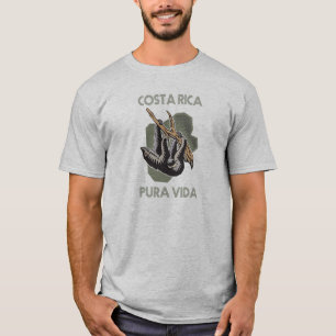 T-shirt Costa Rica Sloth Hanging From Tree Pura Vida T-Shi
