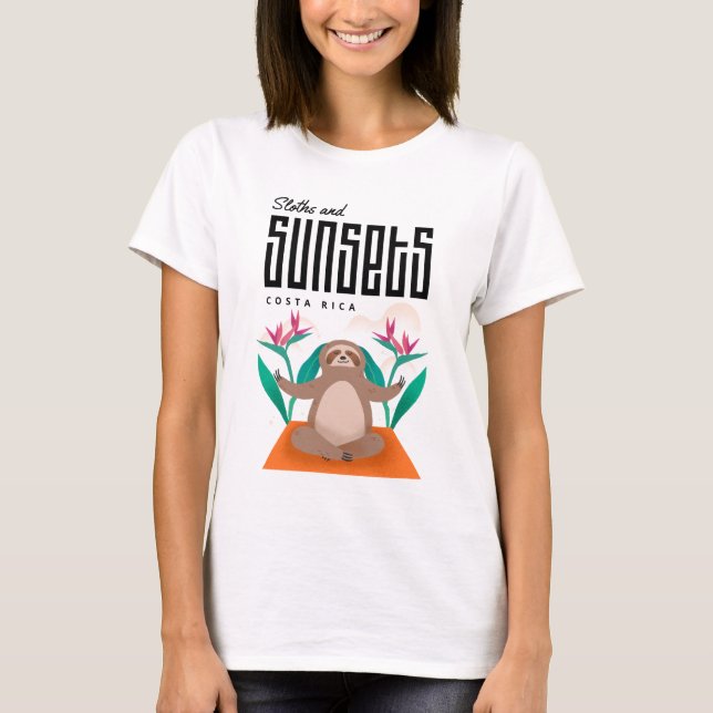T-shirt Costa Rica Slots et couchers de soleil (Devant)