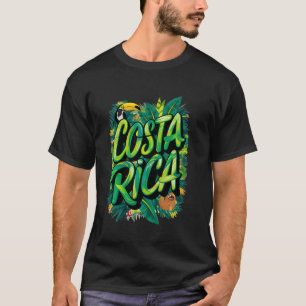 T-shirt Costa Rica Souvenir Jungle Toucan Paresseux Costa