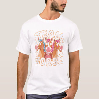 T-shirt Costume Cheval Cheval d'équipe Produit équestre
