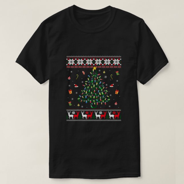 T-shirt Costume Chri pour les amateurs de chevaux de Noël (Design devant)