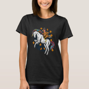 T-shirt Costume d'Action de grâce Turquie Pilgrim Riding U