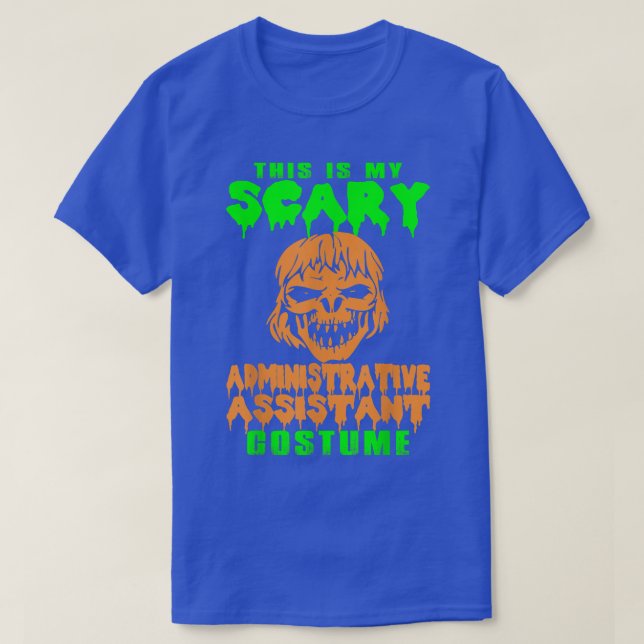 T-shirt Costume d'adjoint administratif effrayant Hallowee (Design devant)