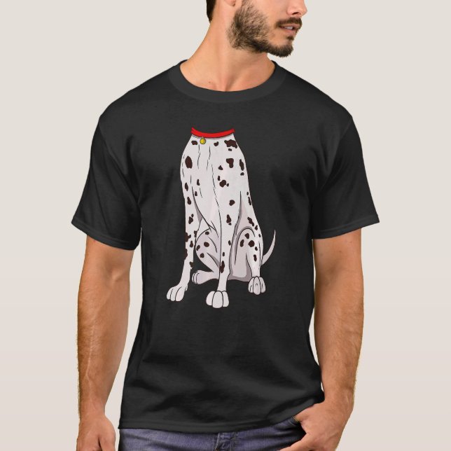 T-shirt Costume Dalmatien mignon Pour Halloween Chien Anim (Devant)